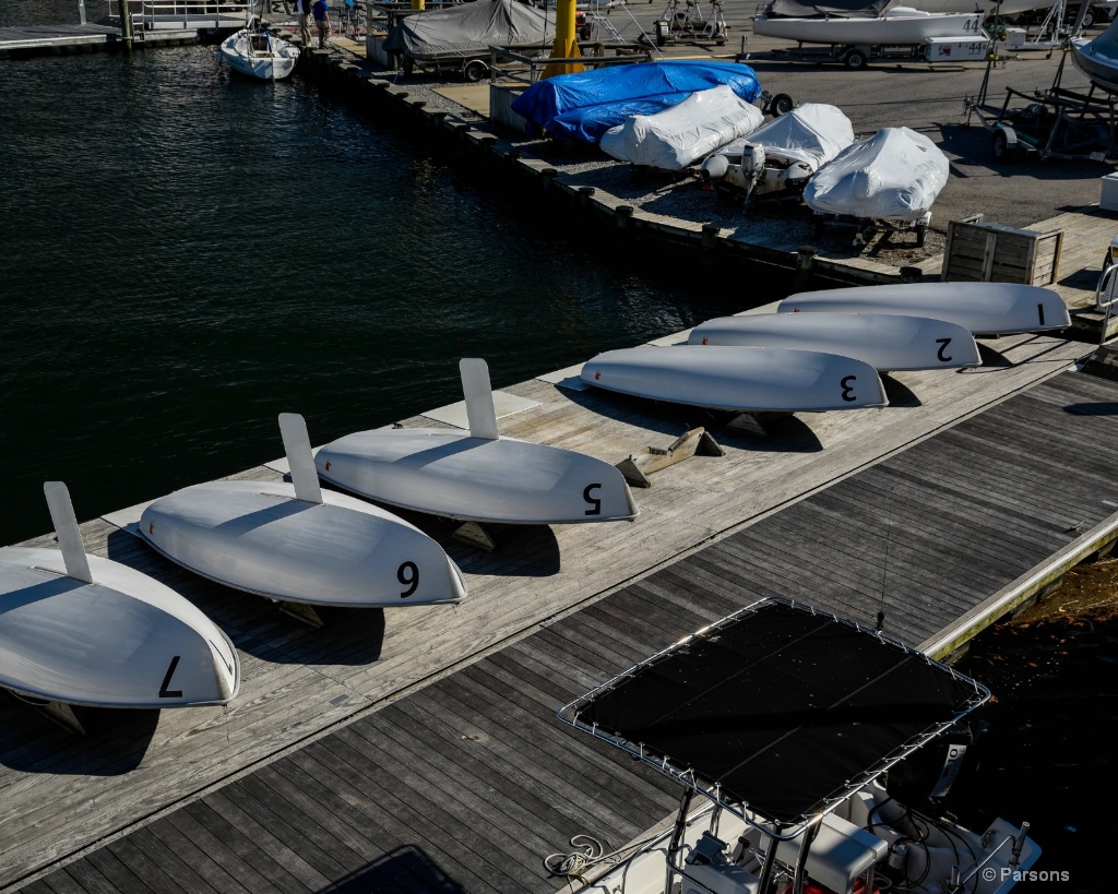 Yacht Club Dinghies in Winter