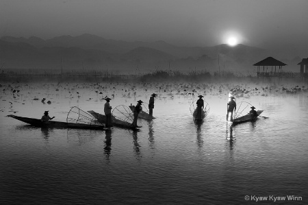 Morning of Inle Lake