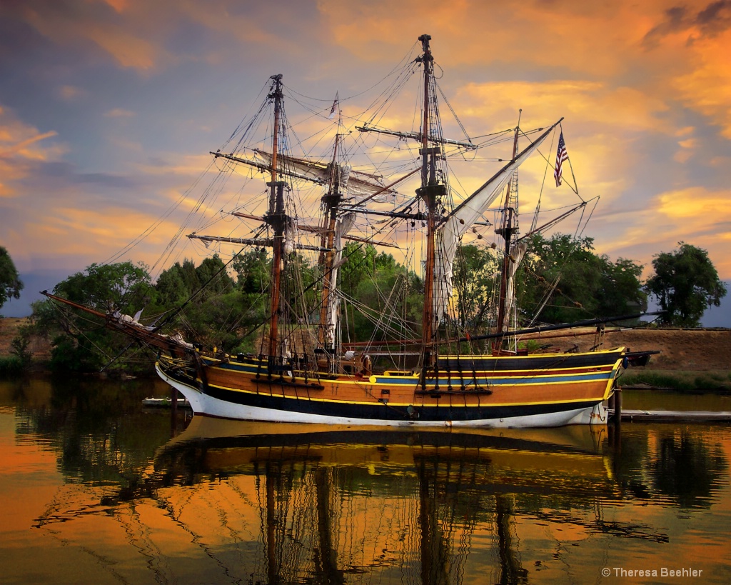 Burst of Sunrise - Lady Washington Tall Ship