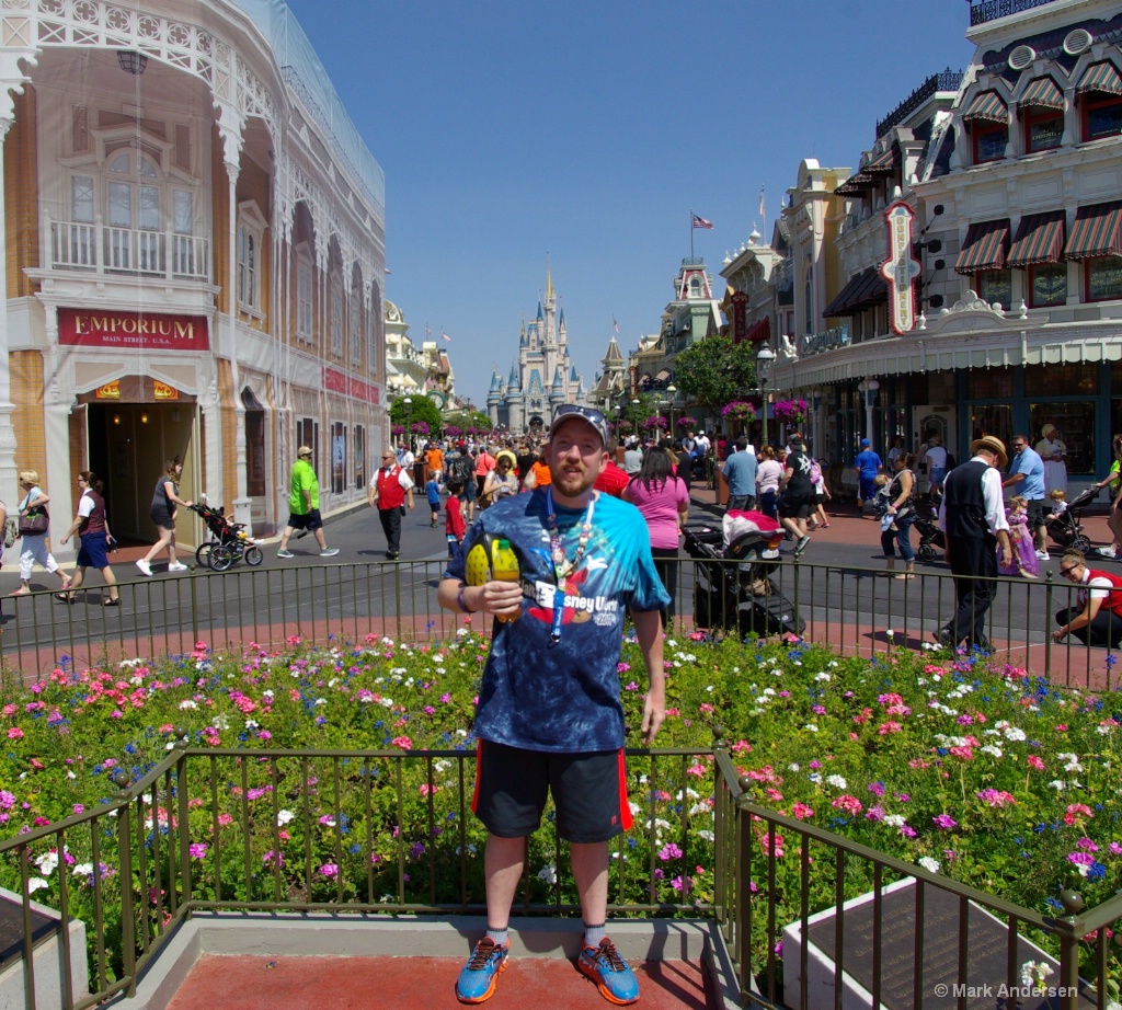 Son Martin on Main Street Disney World