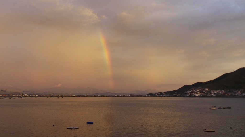 Arco Iris luego de torrencial lluvia