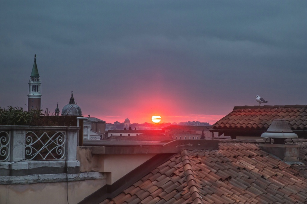 A Bird's Eye View of A Venice Sunrise