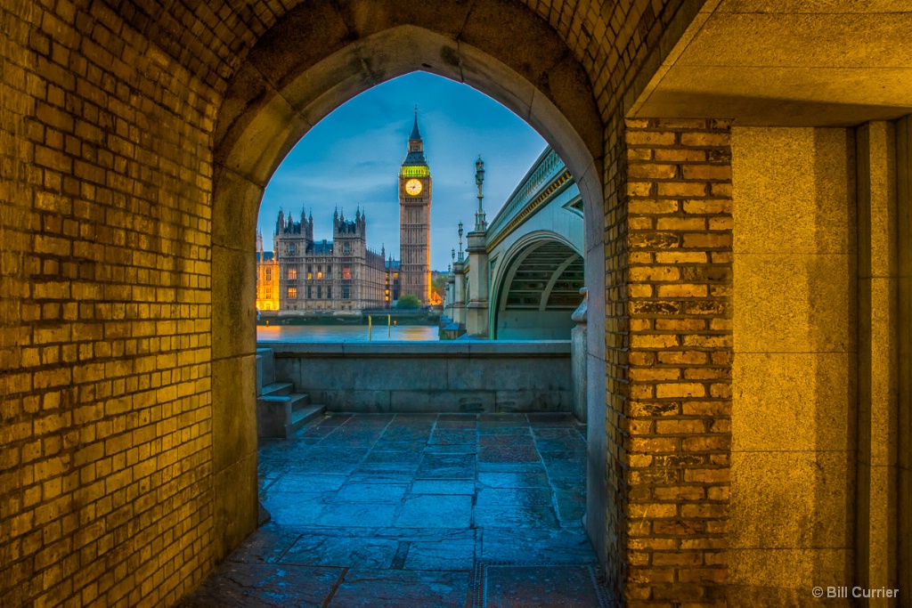 Big Ben Through Westminster Bridge Tunnel - ID: 15372489 © Bill Currier