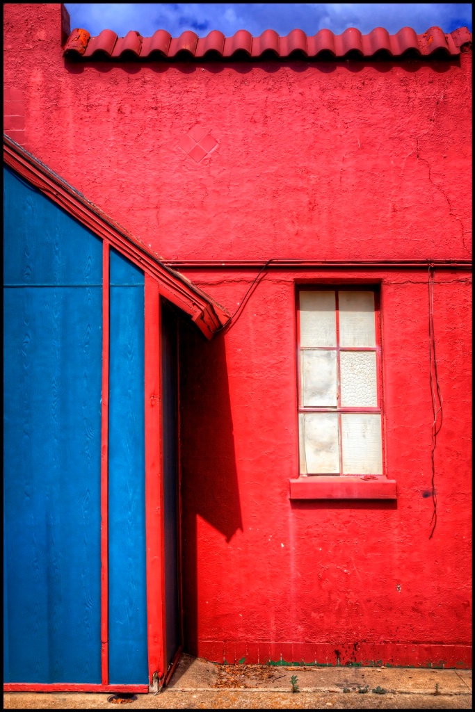 A Red, White and Blue Alley Scene