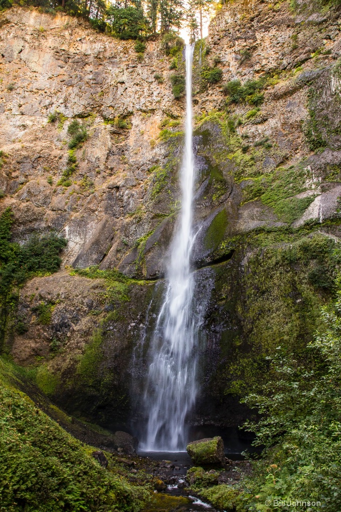 Falls with a curve 