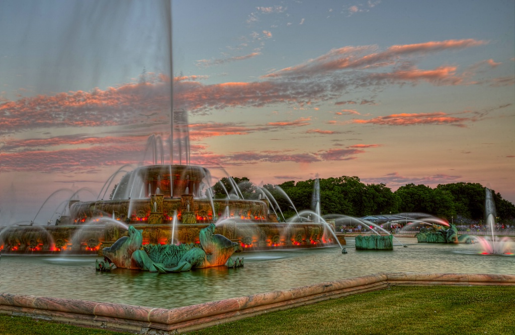 Buckingham Fountain Sunset