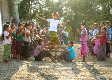 Playing children of myanmar......