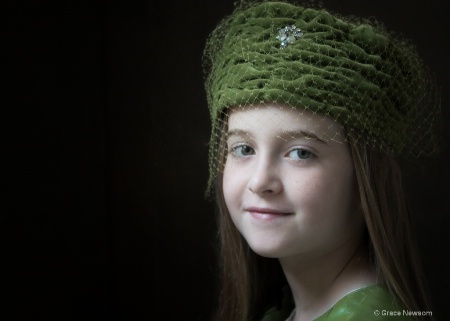 Girl in a Green Hat