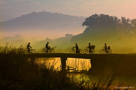 Morning Road from Countryside