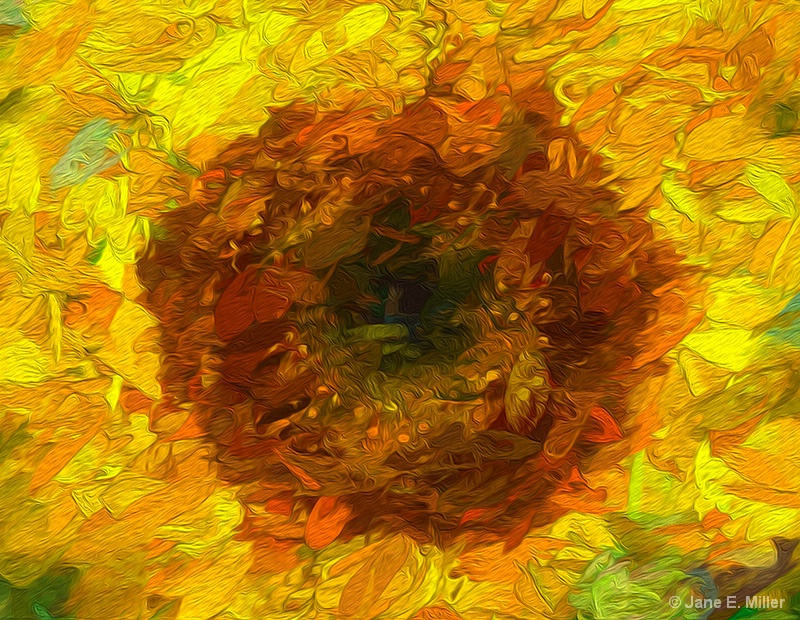Modern Sunflower Painting