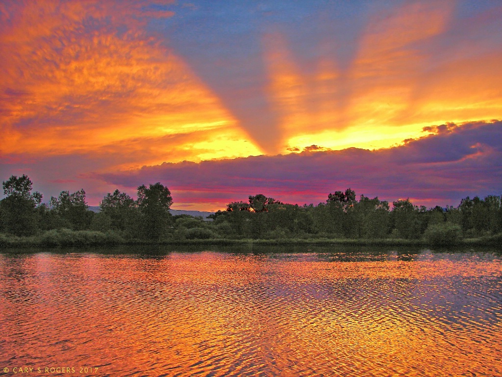 Summer Sunset on Kountze Lake