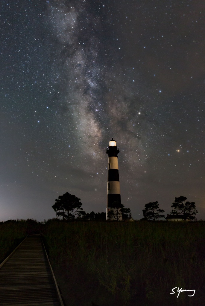 Bodie Island Light and Milky Way - ID: 15445289 © Richard S. Young