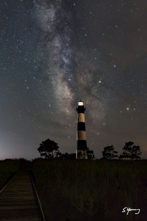 Bodie Island Light and Milky Way