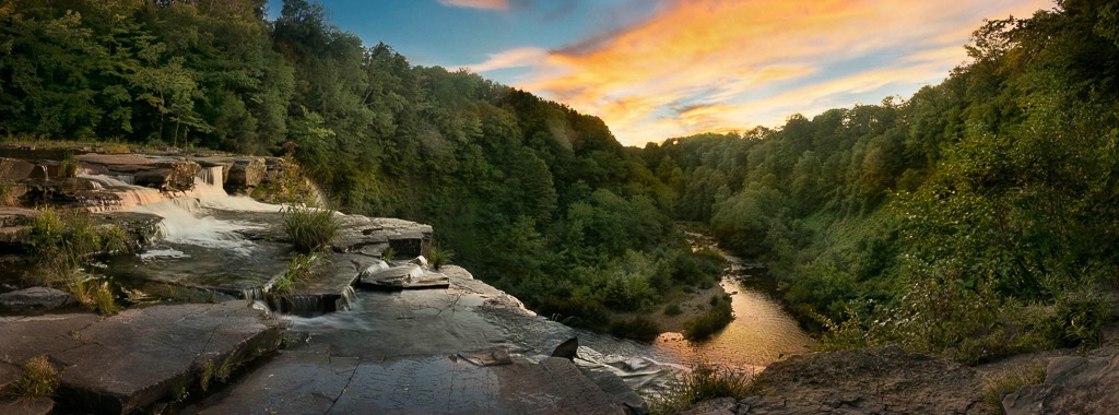 Sunset at Salmon River Falls