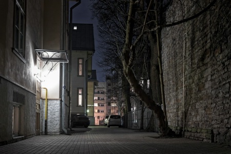 Dark Yard In Tallinn