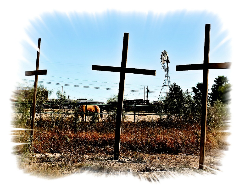 Crosses, Horse and Windmill - ID: 15448927 © Emile Abbott