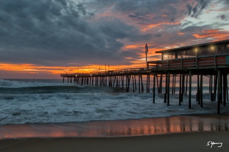 Sunrise at Outer Banks Pier; Nags Head, NC