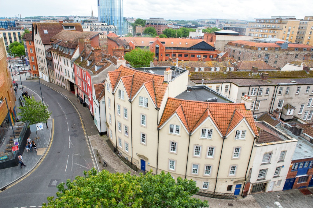 Looking Down on Pipe Lane, Bristol