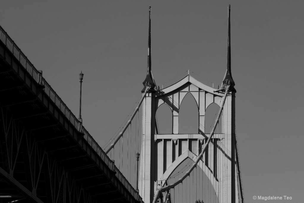 BnW series in Portland - St. John's Bridge  - ID: 15451469 © Magdalene Teo