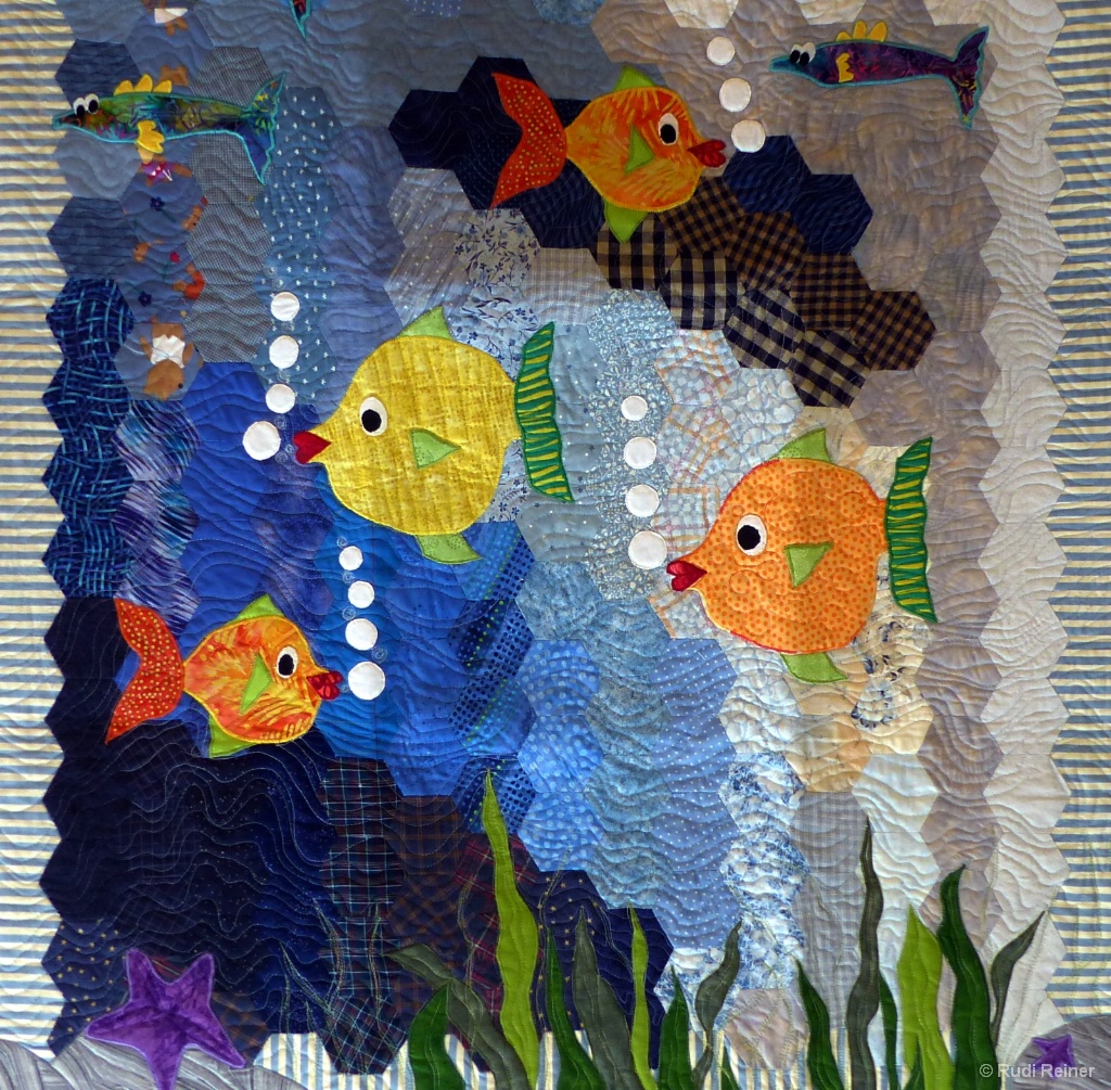 Aqua quilt design
