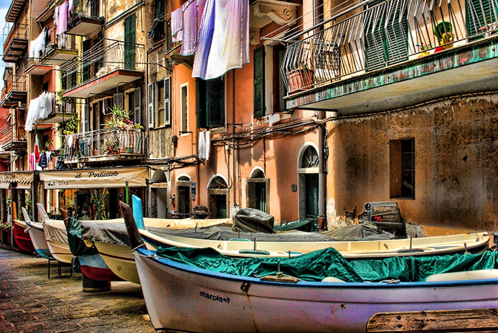 Boat Parking in Cinqueterre Italy