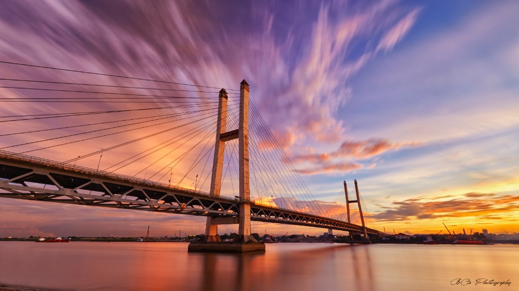 Aung Zay Ya Bridge in Yangon