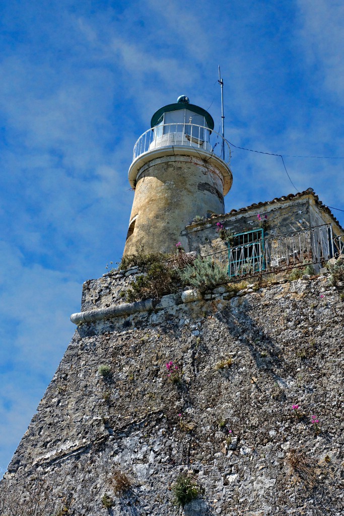 Lighthouse Atop Old Fortress in Corfu, Greece