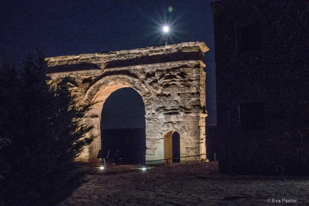 Full Moon over Roman Arch