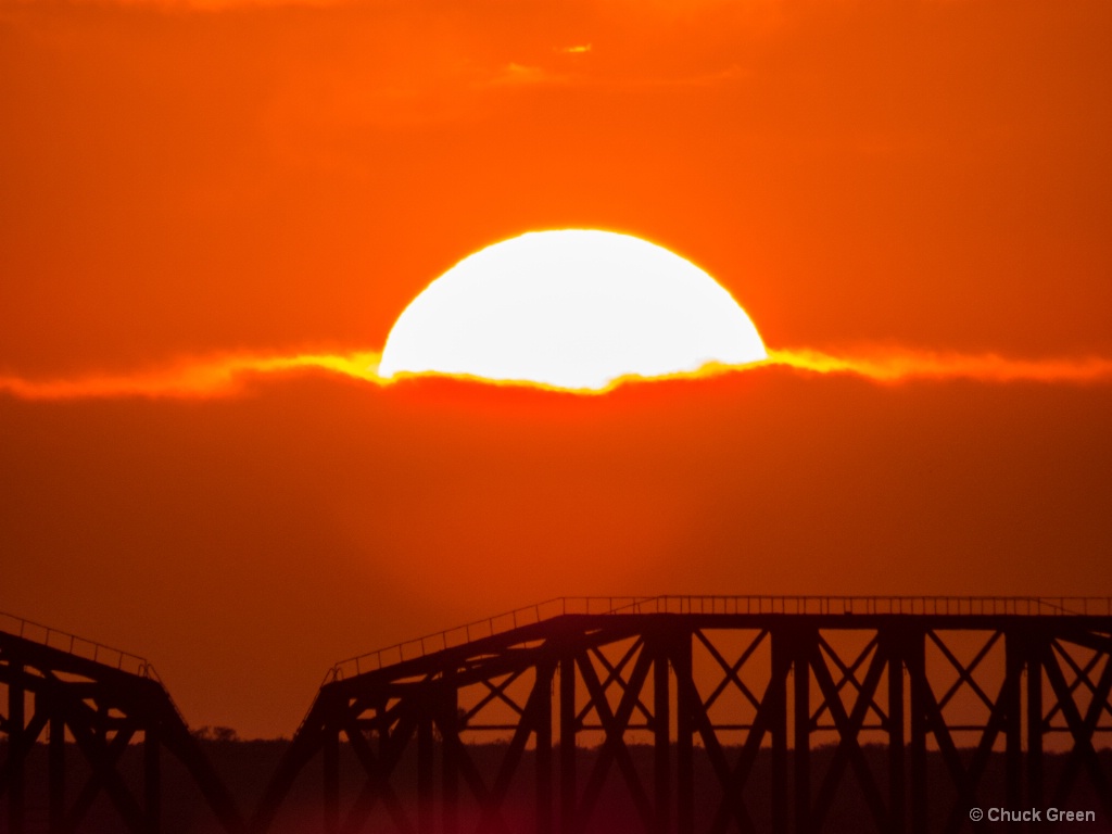 Sun sets over Lake Amistad - Happy EOM