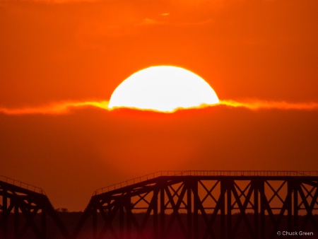 Sun sets over Lake Amistad - Happy EOM