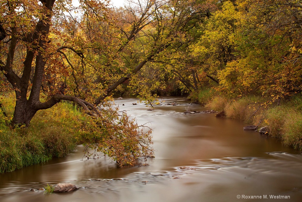 Long exposure dreamy fall river - ID: 15459695 © Roxanne M. Westman