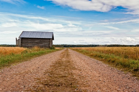 Old Barn By The Gravel Road