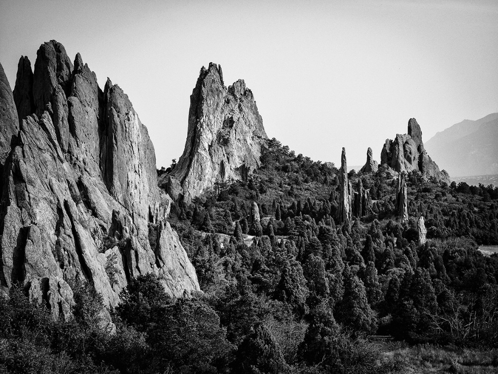 Garden of the Gods in B/W