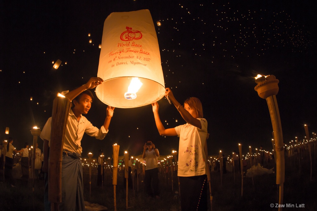 Myanmar fire festival