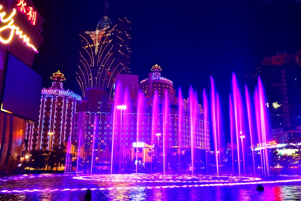 Lights fountains display
