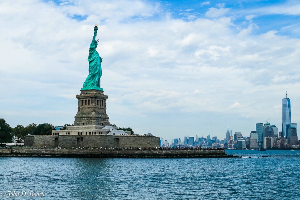 Statue of Liberty and Mahattan
