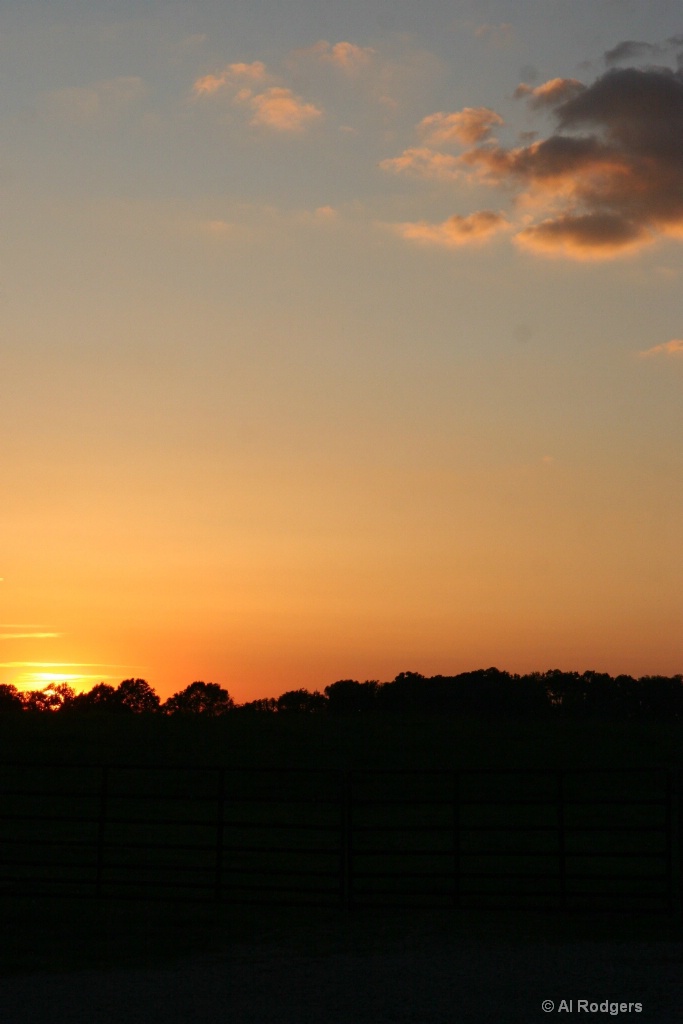 Sunset on the farm