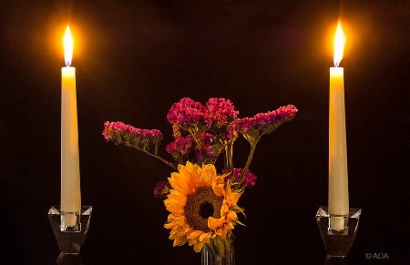 Flowers by Candle Light