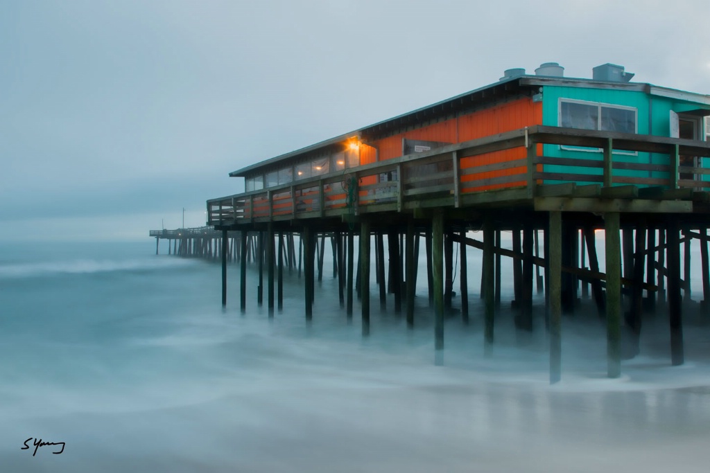 OBX Pier on a Foggy Morning; Nags Head, NC