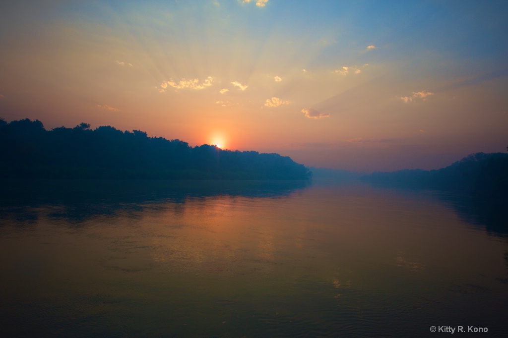 Sunrise on the Cuiaba River  - ID: 15489505 © Kitty R. Kono