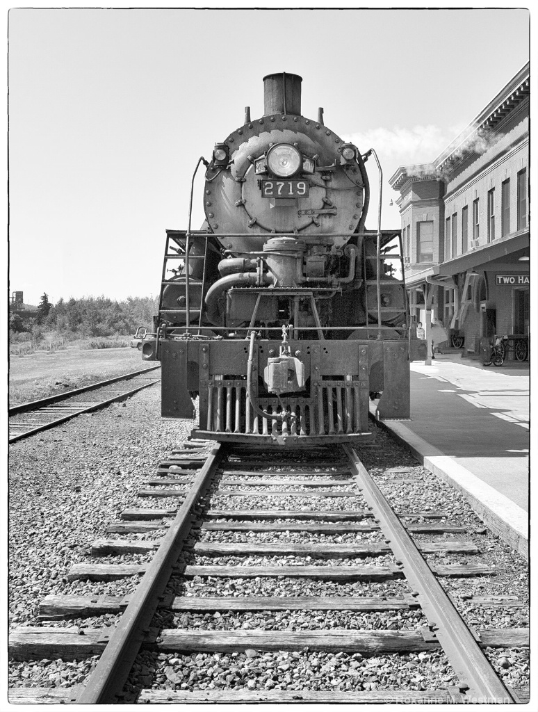 Steam Locomotive in Portrait