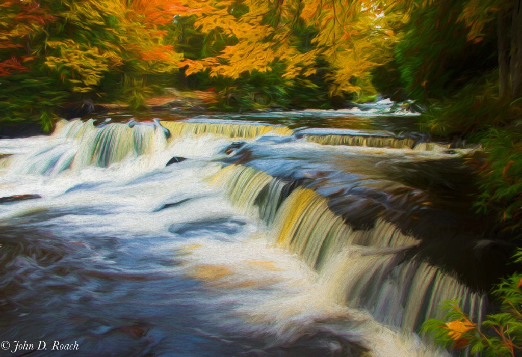 Falls in Autumn - ID: 15493217 © John D. Roach
