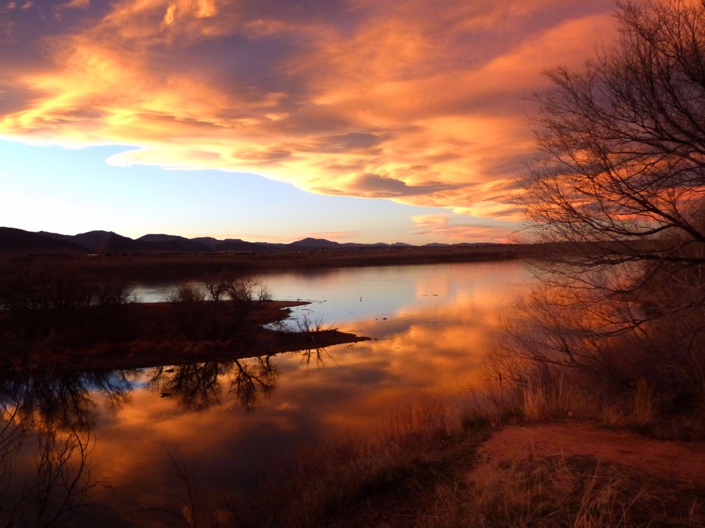 Sunset Over the Reservoir