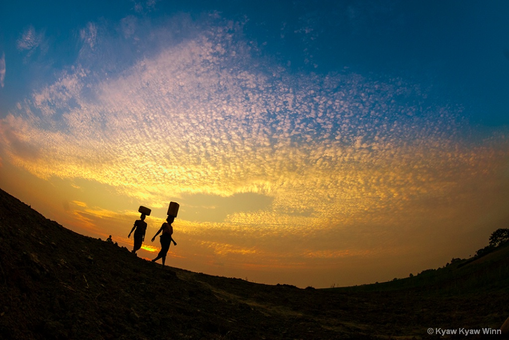 Color of Clouds After Sunset