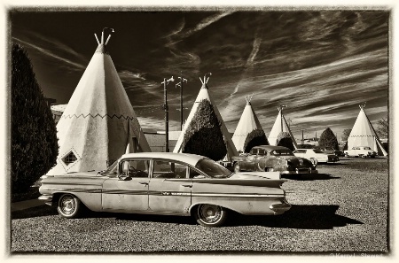 Wigwams in Black and White