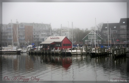 Annapolis City Marina on a foggy day . . .