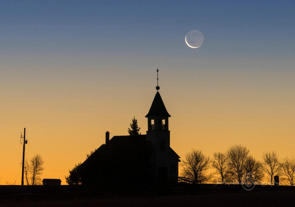 KYLE LUTHERN CHURCH and MOON.JPG - ID: 15509221 © Jim D. Knelson