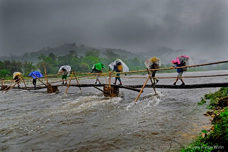 Passing Together in the Rain