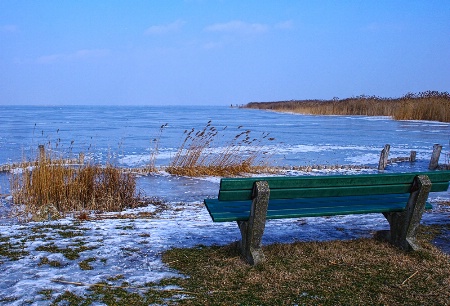 Bench at the Frozen Lake