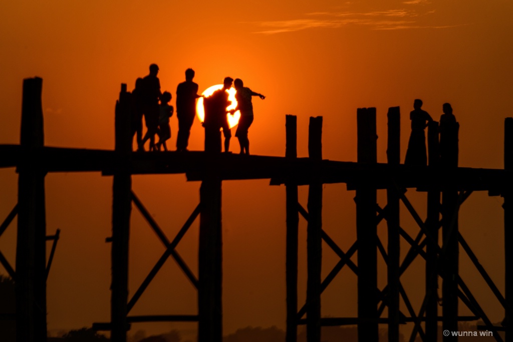 sunset upein bridge